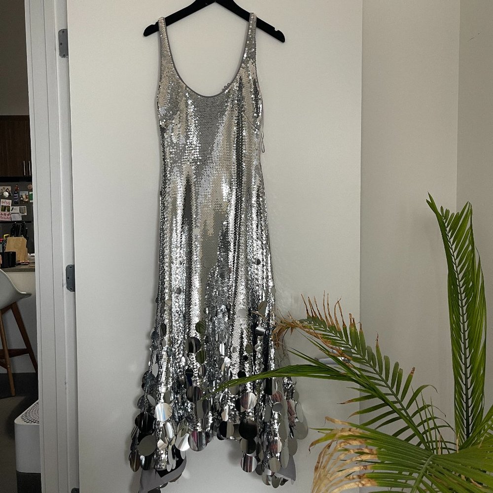 Paco Rabanne x H&M Size: S silver dress